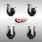 Service Caster 4 Inch 316SS Soft Rubber Wheel Swivel Top Plate Caster Lock Brake 2 Rigid, 2PK SCC-SS316TTL20S414-SRS-2-R-2 - alternate 2